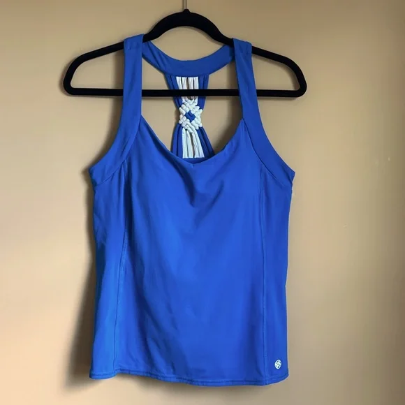 Lilly Pulitzer Luxletic UPF 50 Pilar Bra tank in Blue Size M - Picture 3 of 11